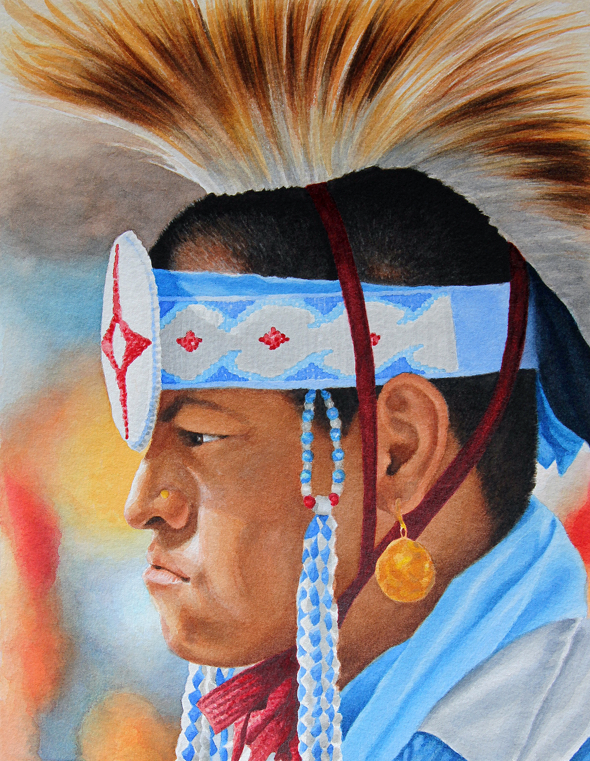 Mark Vallen - Deer Tail Headdress